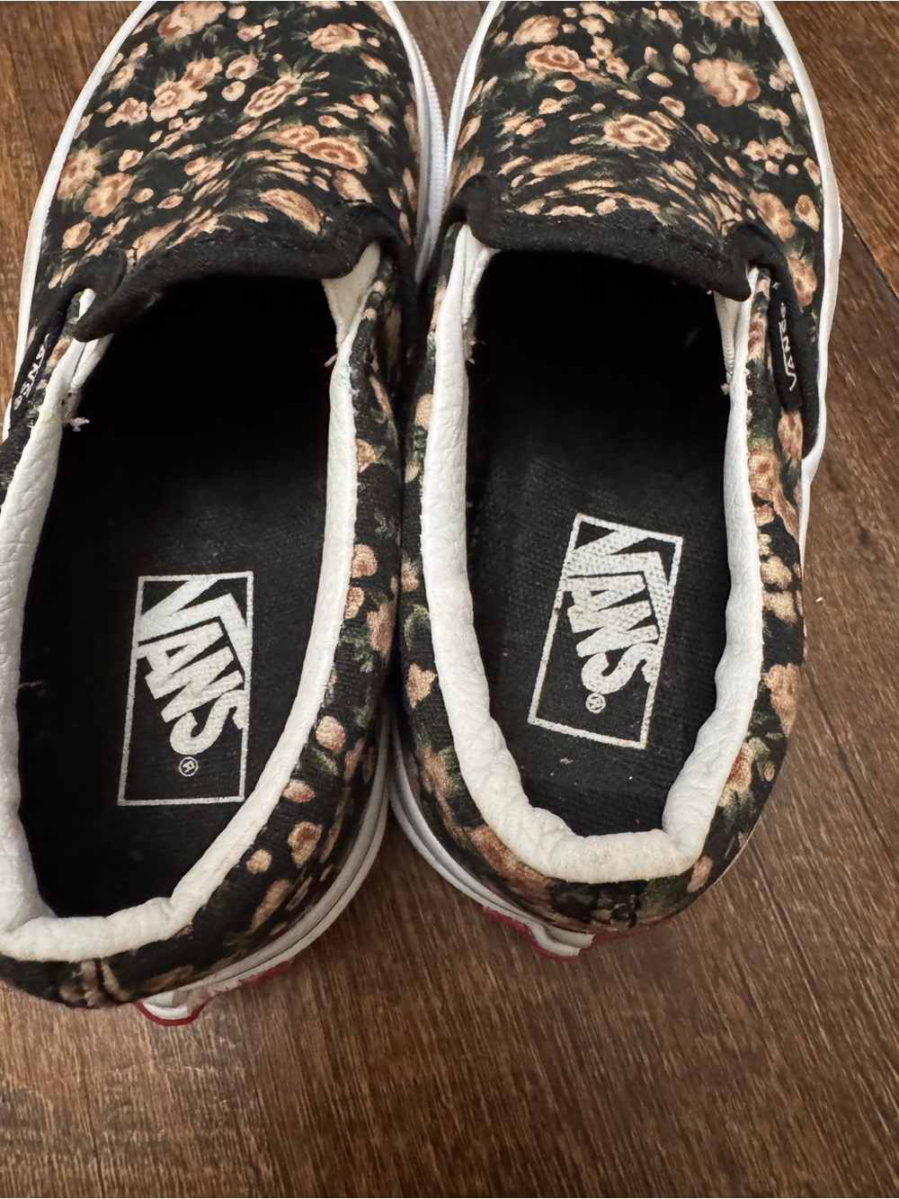 Vans Floral Slip Ons Kids 12.5 Cute Skater Sneakers Shoes - Picture 4 of 9